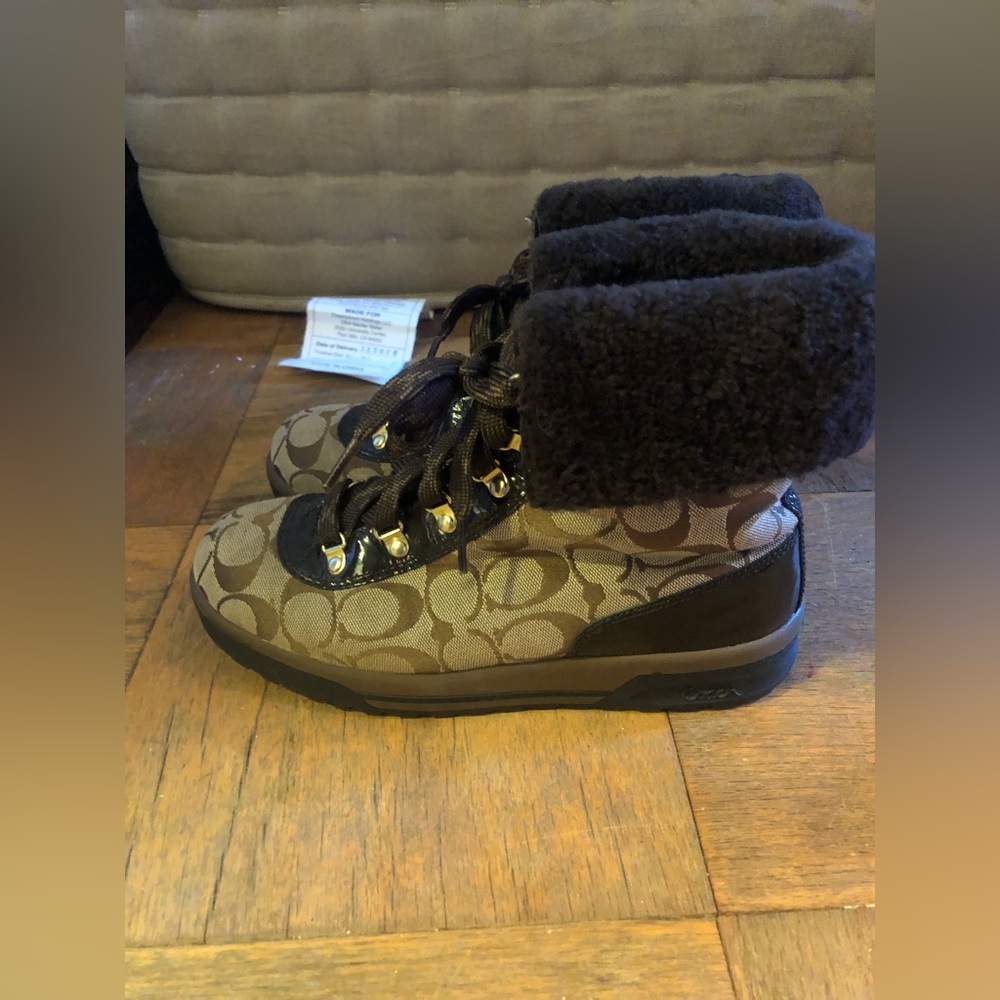 COACH FURRY BOOTS!!!